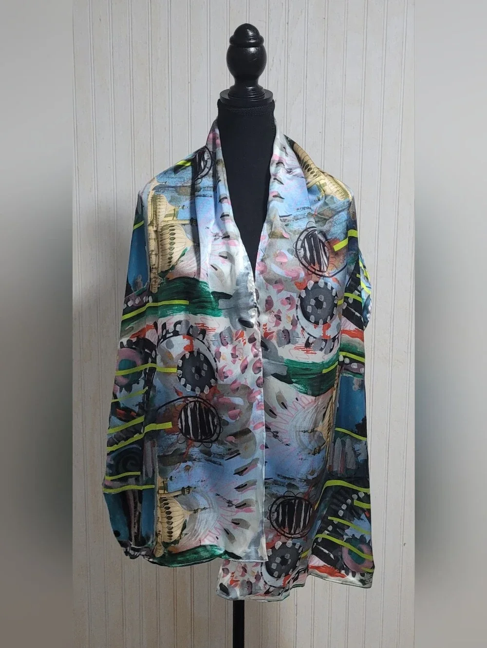 Michael Birch 100% Silk Scarf Brighton Royal Pavilion Print Made in UK OS